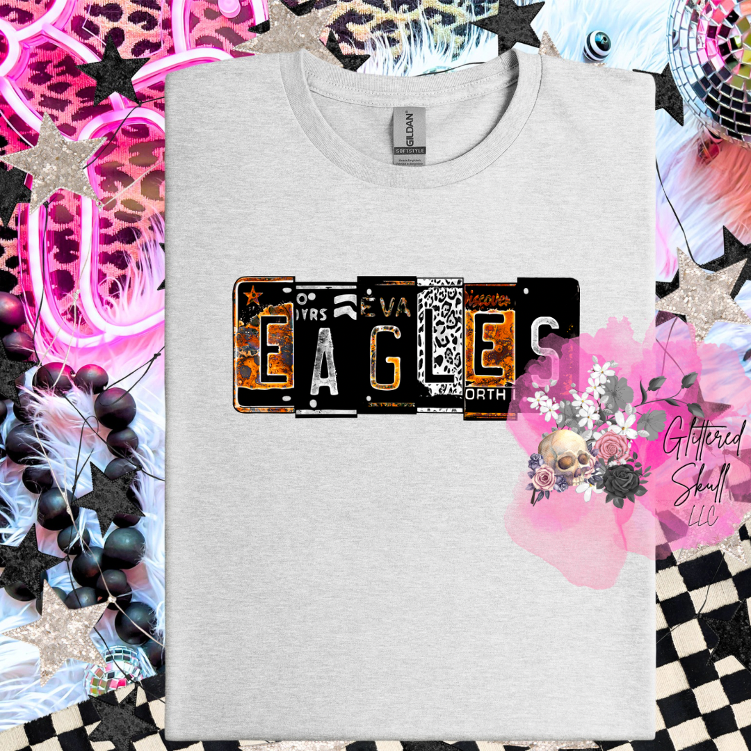 License Plates - Glittered Skull Original Design