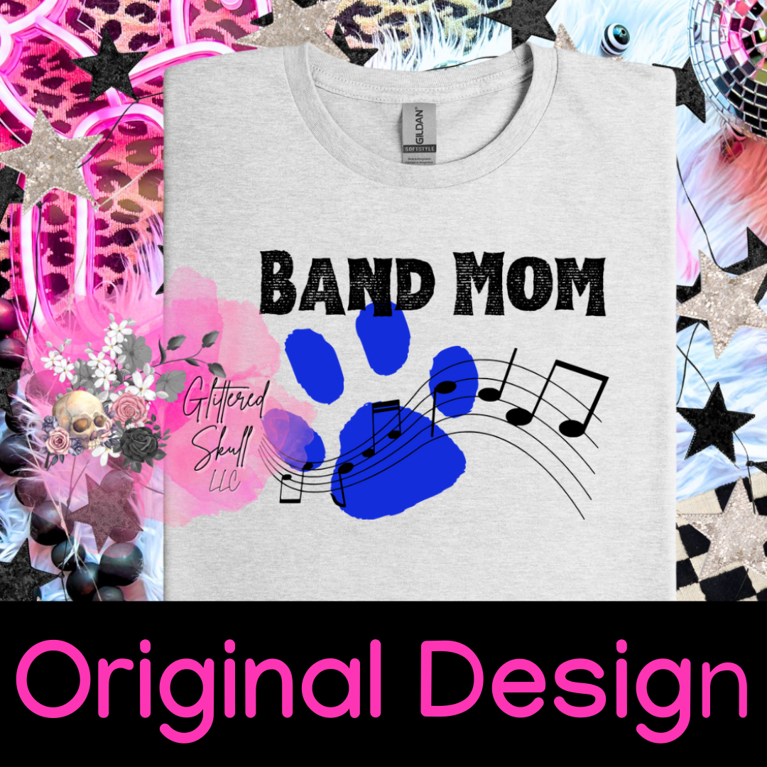 Cub Band Mom - Glittered Skull Original Design