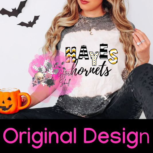Hayes - Glittered Skull Original Design