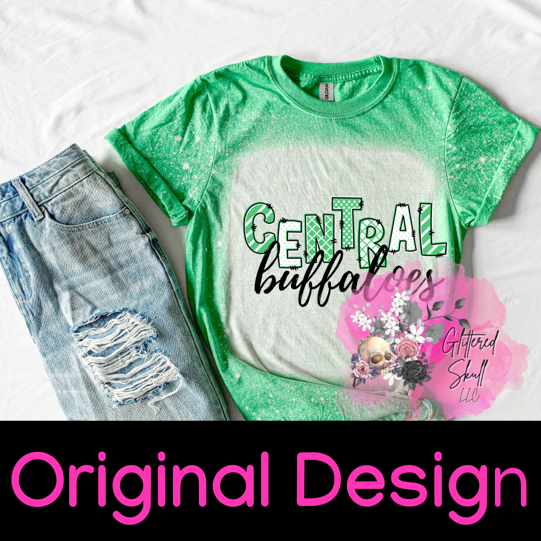 Central - Glittered Skull Original Design
