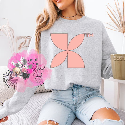 Gildan Crew Neck Sweatshirt - Pink Logo